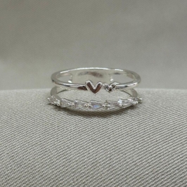 ANEL 2 CORAÇÕES E ZIRCONIAS