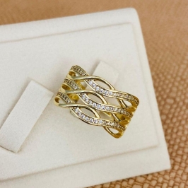 ANEL 3 FILAS LISAS E CRAVEJADAS