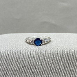 ANEL COM ZIRCONIA REDONDA AZUL