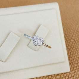 ANEL CORAÇÃO CRAVEJADO