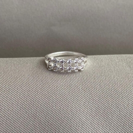 ANEL DUAS FILAS DE ZIRCONIAS