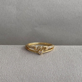 ANEL LOVE E CORAÇÃO CRAVEJADO