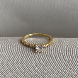 ANEL SOLITARIO CRAVEJADO