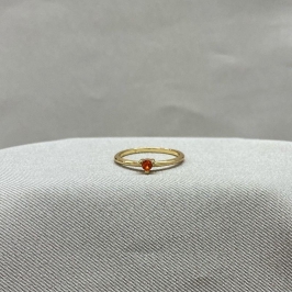 ANEL SOLITARIO ZIRCONIA LARANJA