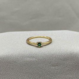 ANEL SOLITARIO ZIRCONIA VERDE