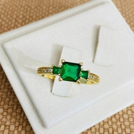 ANEL ZIRCONIA VERDE ESMERALDA