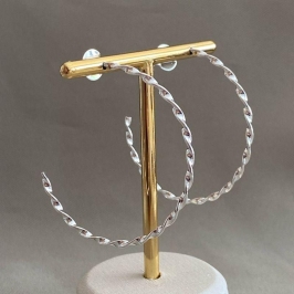 BRINCO ARGOLA FIO TORCIDO 40MM