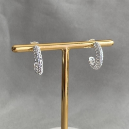 BRINCO ARGOLA GRANDE CRAVEJADA VAZADA