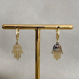 BRINCO ARGOLA MÃO DE FATIMA