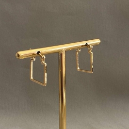 BRINCO ARGOLA QUADRADA FECHO ITALIANO