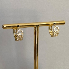 BRINCO ARGOLINHA ELOS CRAVEJADOS