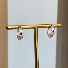 BRINCO ARGOLINHA ZIRCONIA