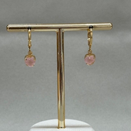 BRINCO ARTICULADO CORAÇÃO 6MM ZIRCONIA ROSE OPAL