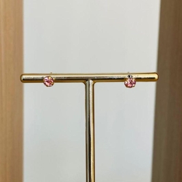 BRINCO BABY PEDRINHA ROSA