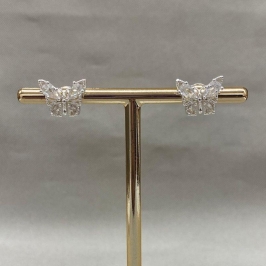 BRINCO BORBOLETA COM ZIRCONIAS