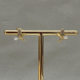 BRINCO BORBOLETA ZIRCONIA