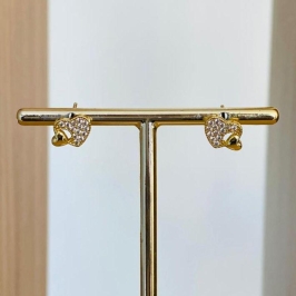 BRINCO CORAÇÃO CRAVEJADO DUPLO