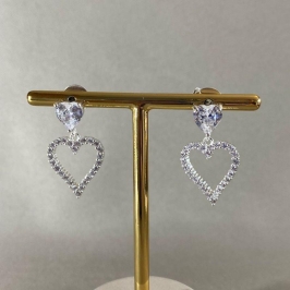 BRINCO CORACÃO ZIRCONIA/CORACÃO CRAVEJADO