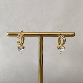 BRINCO CRAVEJADO COM ZIRCONIA CORAÇÃO