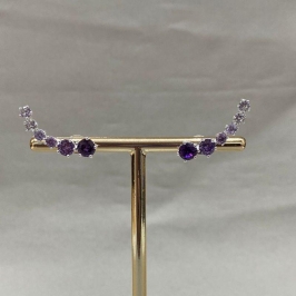 BRINCO EAR CUFF COM ZIRCONIAS ROXAS