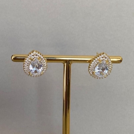 BRINCO GOTA ZIRCONIA CRAVEJADO EM VOLTA