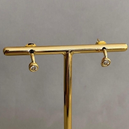 BRINCO MEIA ARGOLINHA COM ZIRCONIA