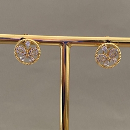 BRINCO REDONDO CRAVEJADO COM LACINHO