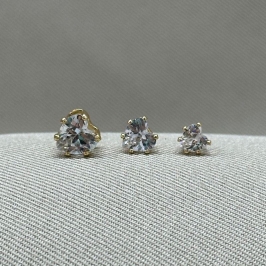 BRINCO TRIO ZIRCONIA CORAÇÃO