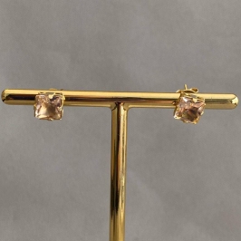 BRINCO ZIRCÔNIA QUADRADA ROSA