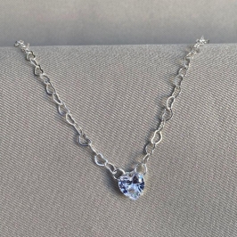 CHOCKER ELOS CORAÇÃO COM PING CORAÇÃO CRISTAL