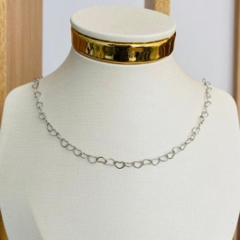 CHOCKER ELOS CORAÇÕES STEEL