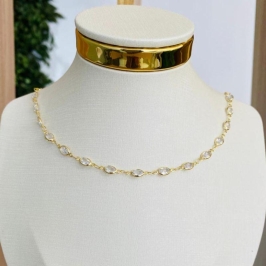 CHOCKER ZIRCONIAS OVAL