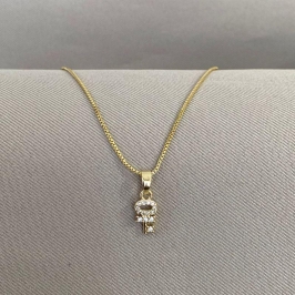 COLAR CHAVE CRAVEJADA