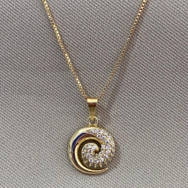 COLAR ESPIRAL CRAVEJADO