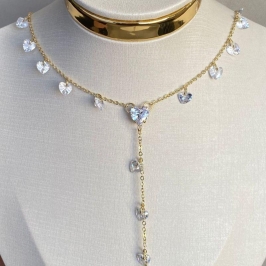 COLAR GRAVATINHA COM ZIRCONIAS