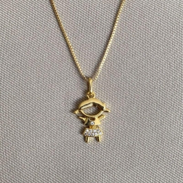 COLAR MENINA COM ZIRCONIA
