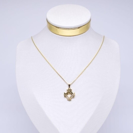 COLAR PINGENTE CRAVEJADO