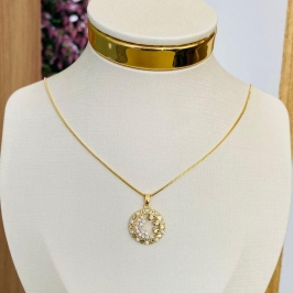 COLAR REDONDO CRAVEJADO