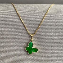 COLAR VENEZIANA BORBOLETA VERDE