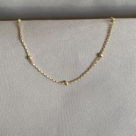 COLAR VENEZIANA LONGA ( TIJOLINHO ) E BOLINHAS