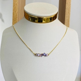 COLAR ZIRCONIAS ROXAS