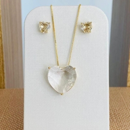 CONJUNTO CORAÇÃO CRISTAL G