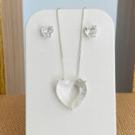 CONJUNTO CORAÇÃO CRISTAL G