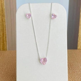 CONJUNTO CORAÇÃO ROSA