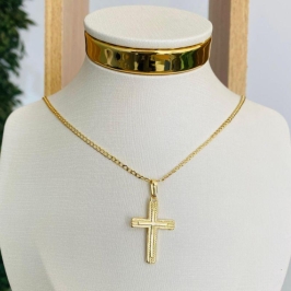 CORRENTE MASCULINA COM CRUZ