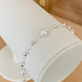 PULSEIRA BOLINHAS COM PEROLA