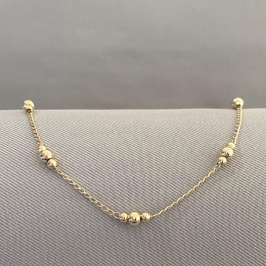 PULSEIRA BOLINHAS ELO CADEADINHO