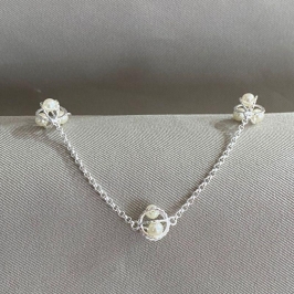 PULSEIRA ELOS PORTUGUES BOLA COM PEROLAS