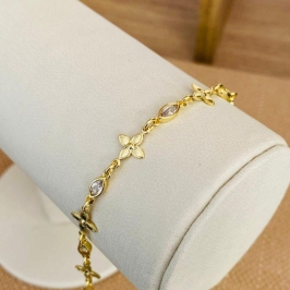 PULSEIRA FLORZINHA COM ZIRCONIAS