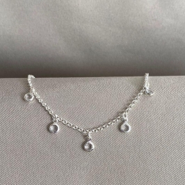 PULSEIRA INFANTIL ELO PORTUGUES COM PEDRA